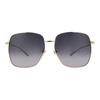GUCCI Metallic Gradient Lenses Sunglasses Gold Square Frame Women's Metallic Square Sunglasses