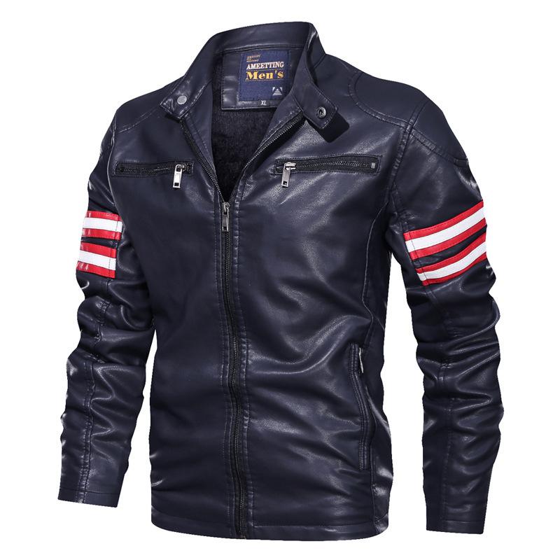 Winter Men's Washed PU Leather Jacket Casual Men's Leather Jacket Jacket Style Men's Top