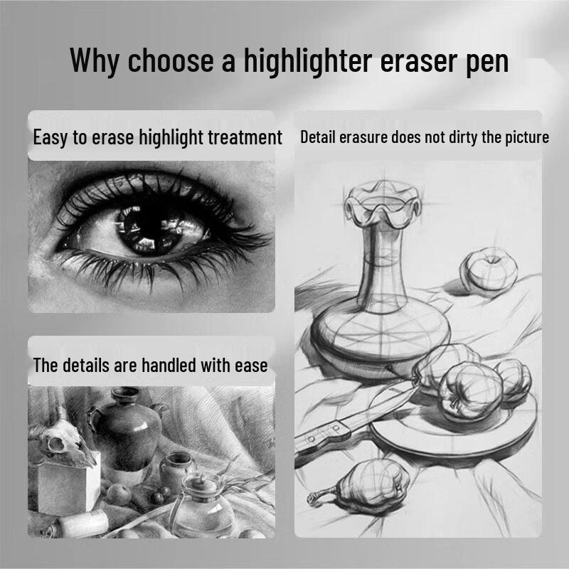 Mali Sketching Highlighter & Eraser Pen for Art Students