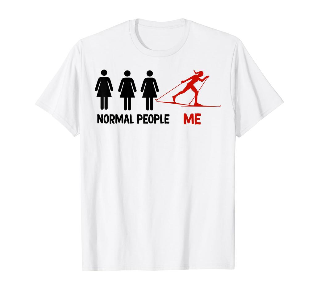 Funny Cross Country Normel People Me Cross Country Skiing T-Shirt