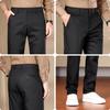 POLOMEISDO Men's Silk Blend Business Casual Straight-Leg Pants