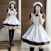 Maid Cosplay Short Gothic Lolita Short Plus Sizes [FULINE] British-style Outfit, Costume, Sleeves, Dress, Skirt, (4XL)