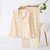 Baby cotton pajamas women's spring and autumn pure cotton spring long-sleeved floral sweet thin loose and comfortable homewear set