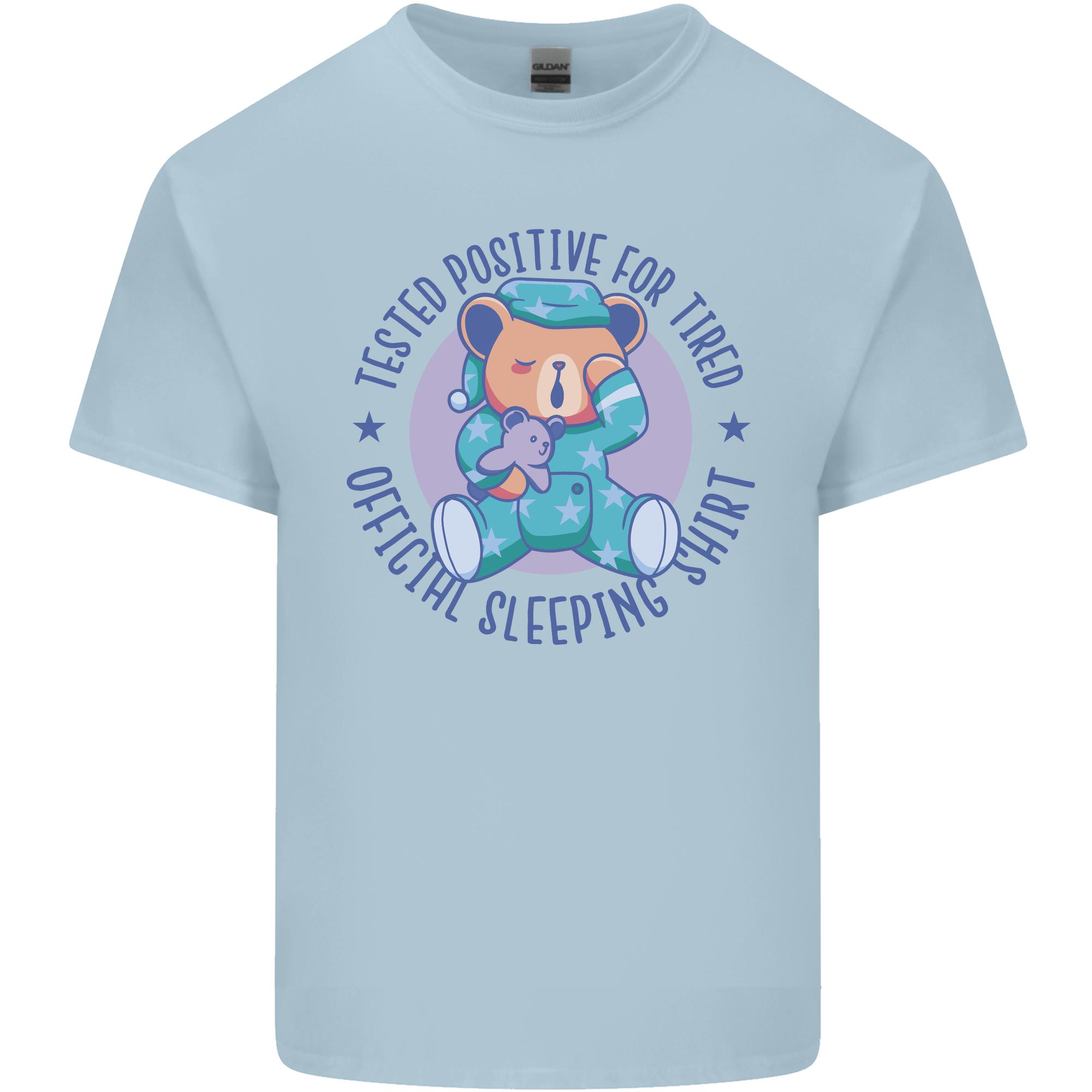 Tested Positive for Tired Teddy Bear Sleeping Unisexs Light Cotton TShirt S