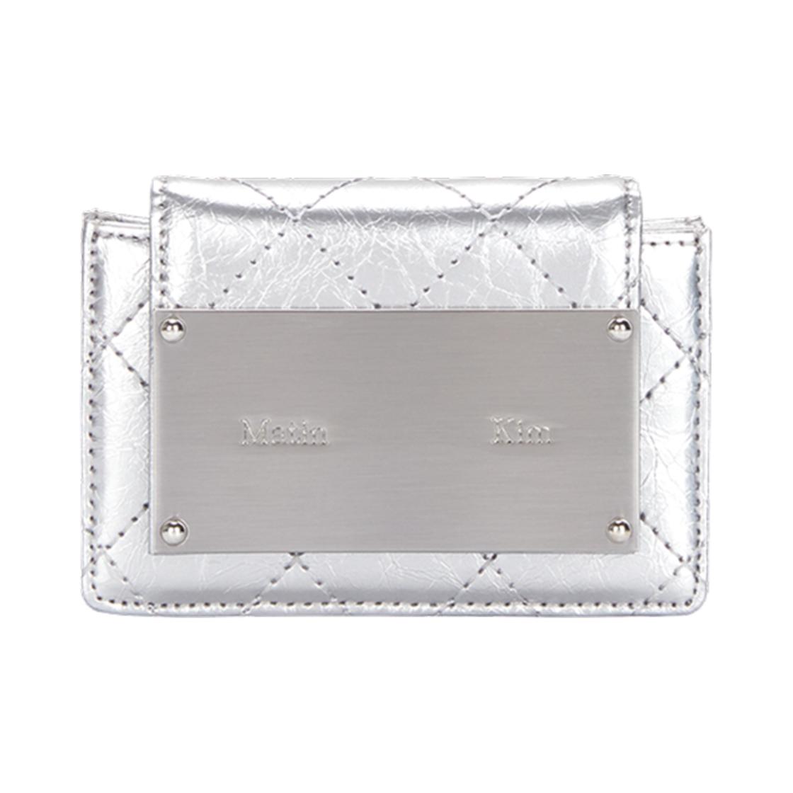 Matin Kim Quilting Accordion Wallet Silver