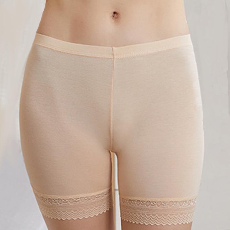Women's Seamless Lace Anti-Exposure Safety Shorts, Summer Three-Quarter Length with Non-Curling Edge.