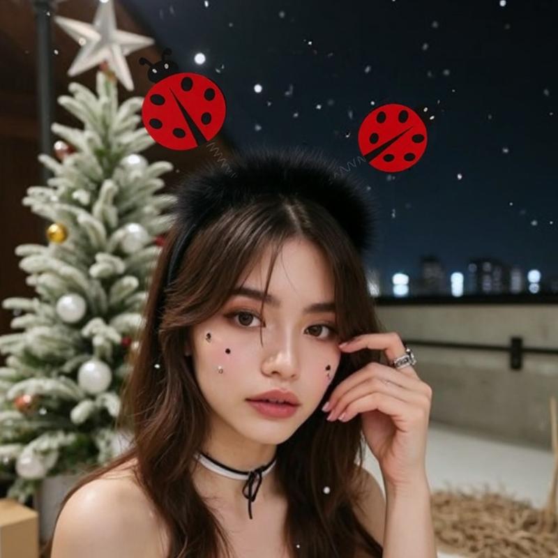 Lady Bugs Costume Accessories,Lady Bugs Costume Lady Bugs Glasses Lady Bugs Headband Fairys Wand for Halloween Dress up Cosplay