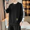 Men's Sweatshirt Casual Handsome Long-sleeved T-shirt Round Neck Sweatshirt Men's Clothing