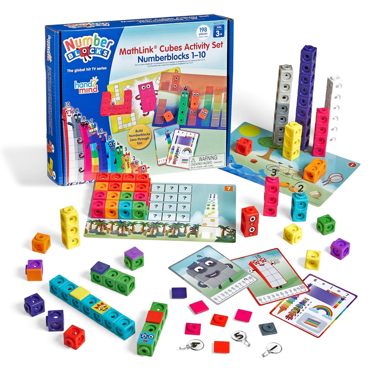 

Кубики MathLink Numberblocks 1-10, набор из 100 штук, развивающий набор, математическая игрушка, включает японское руководство, для детей от 3 лет, официальный продукт.