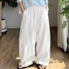 INCERUN Men Drawstring Elastic Waist Flimsy Drapey Casual Long Wide Leg Pants Trousers