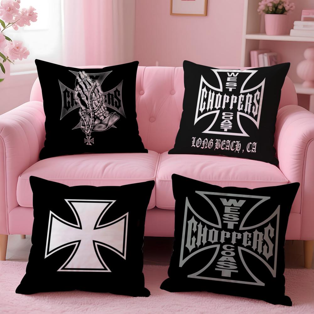 Klassische W-Westküsten C-Chopper Kissenbezug Bequem Wendbarer Kissenbezug Ideal für Auto Sofa Schlafzimmer & Mehr