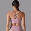 Nessaj Prodyšná běžecká sportovní vesta pro ženy Push Up Yoga Bra Back Cross Gym Fitness Spodní prádlo