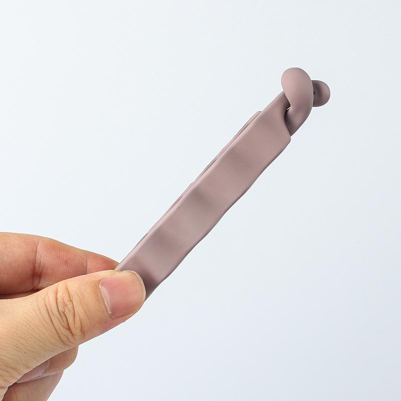 Frosted Ponytail Clip Jelly Color Hair Clip Women Acrylic Wave Banana Clip Hairpin Ponytail Twist Clip Style Headwear