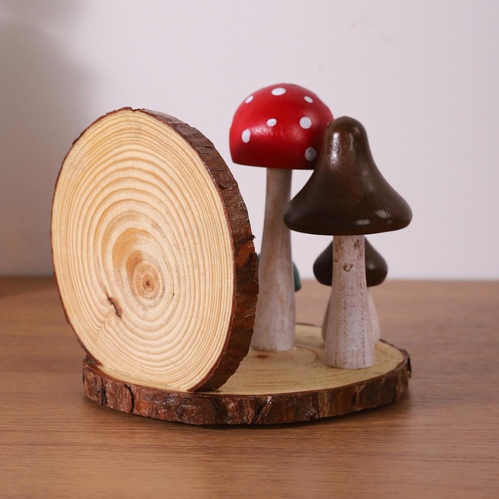 

Mushroom Shaped Wooden Tissue Holder for Home Decor For FOREST Solid Wood Tissue Box Stand for Living Room Kitchen China Mainland