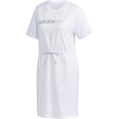 Neo A-Line Round Neck Short Sleeve Dress Women Dresses White EI4261