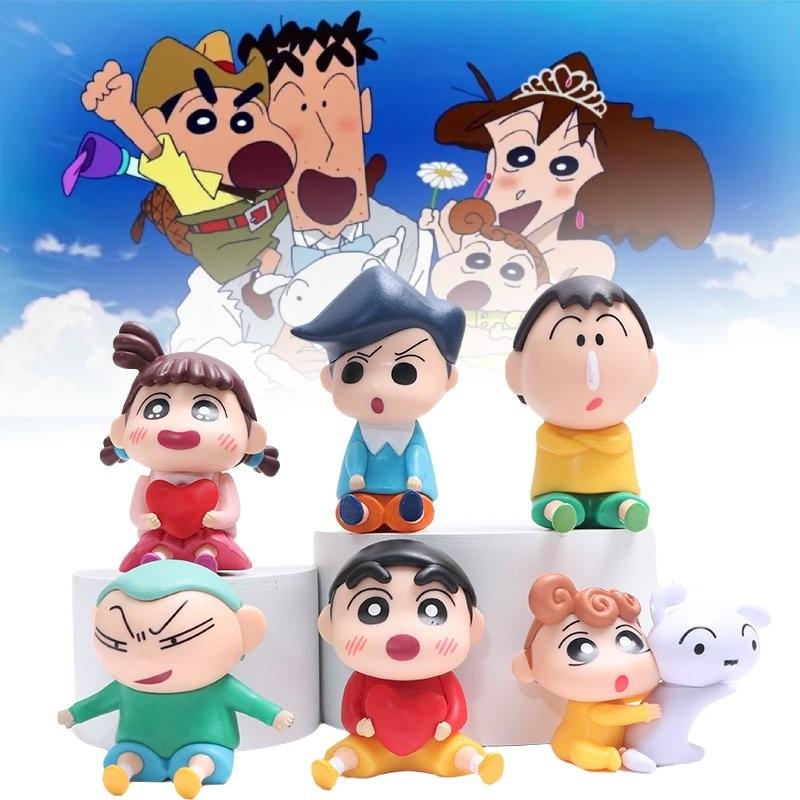 Adorable Pvc Sitting Crayon Shinchan Figure Collection With 6 Unique Designs
