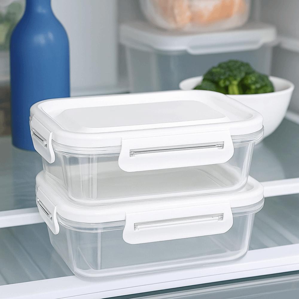 6pcs Prevent Odor Transfer Fresh-keeping Box Transaparent Food Container Refrigerator