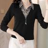 Women S Fashion Fake Two Piece Long Sleeve T Shirt For Mom Casual Base Layer