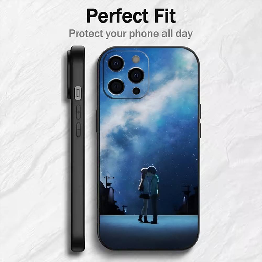 TNK Anime T-Tsukasa Tonikaku K-Kawaii Phone Case For iPhone17,16,15,14,13,12 Plus,Max Soft Silicone Black Cover iPhone14ProMax