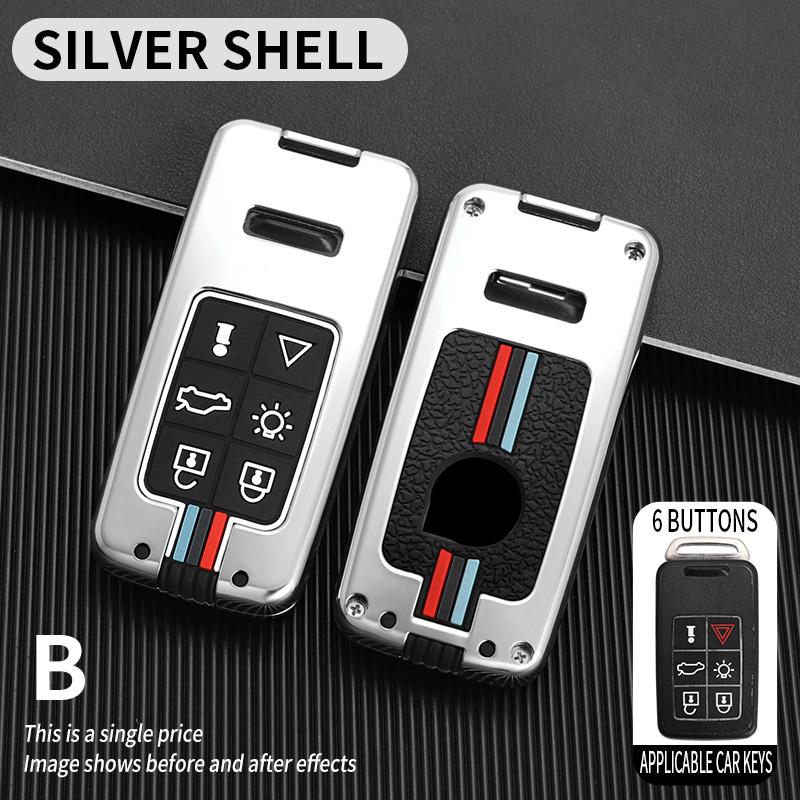 Interior Mouldings 5/6 Buttons Zinc Alloy Car Key Case Cover Protect Shell Fob Fob For Volvo XC60 V60 S60 S80 XC70 V40 Car Key D