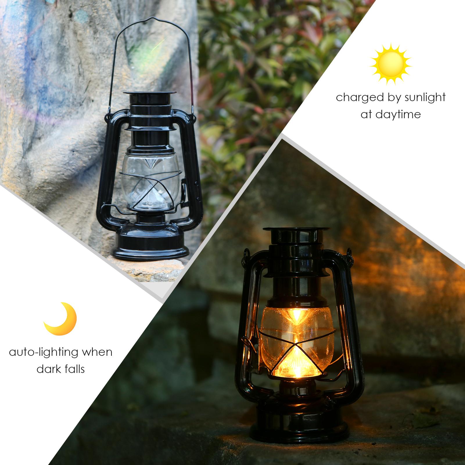 

Tomshine Solar Powered Flickering Lantern Lights IPX4 Water resistant Outdoor Hanging Lantern Landscape Lamp with 2pack