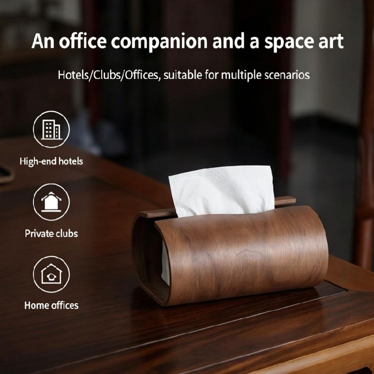 Round Wood Tissue Dispenser Napkin Holder Enhances Home Decors and Provides Easy Access