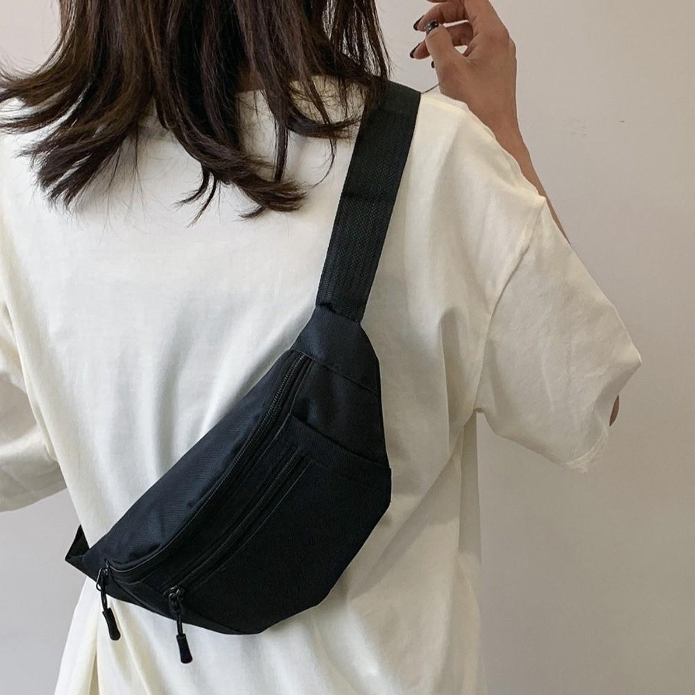 Large Capacity Fanny Pack Adjustable Strap Waterproof Waist Crossbody Bag Zipper Pocket Multi-Pocket Hands-Free Bag