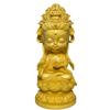 Umora Cute Kannon Statue Wood Carving Made of Boxwood Kannon Bodhisattva Figurine Protection from Evil Feng Shui Entrance Good Luck Item Buddhist