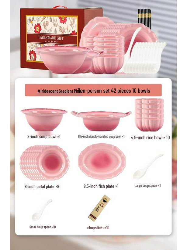 Kangmo Petal Ceramic Dinnerware Set