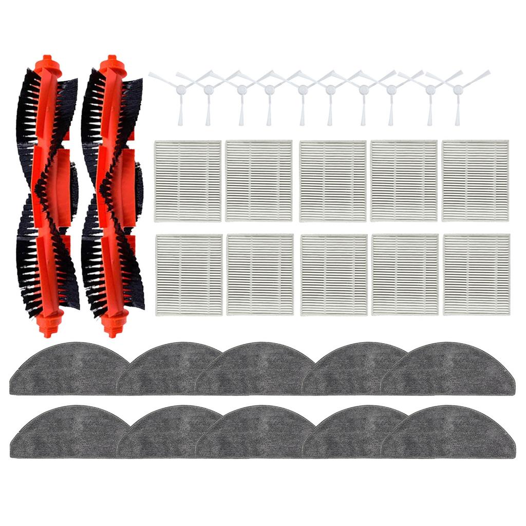 Compatible with robotic vacuum Xiaomi E12 E10 B112, main brush, side brush, mop cloth, filter replacement accessories