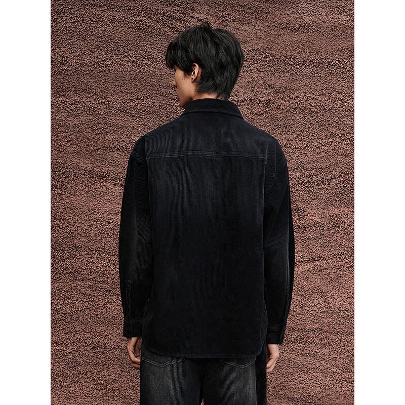 Veste chemise en velours côtelé délavé pour homme GXG