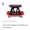 Tabouret de Détailling Multifonctionnel avec Roues Pivotantes pour l'Entretien Automobile et le Rangement des Outils