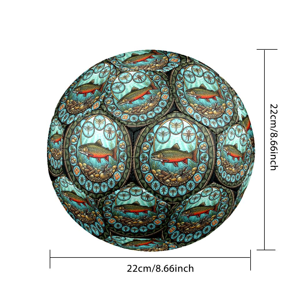Fish Insects Nature Round Football Size 5 Adult Ball Suitable for Training Matches and Outdoor Team.
