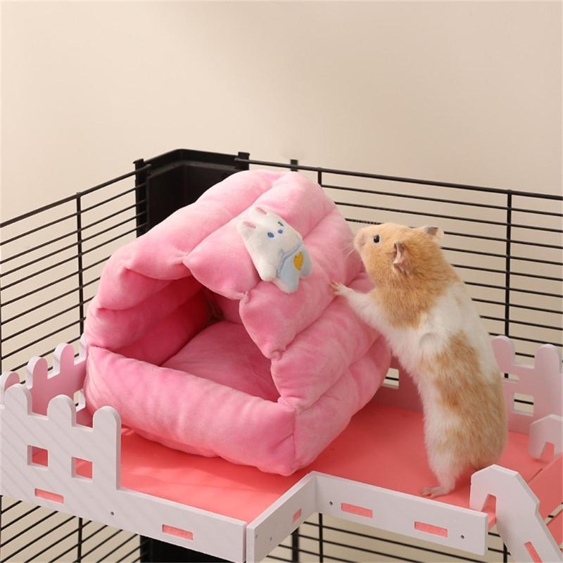 Lovely Small Animal Houses for Hamsters Rabbits And Birds Decorative Homes Pet Nest Breathable Bed