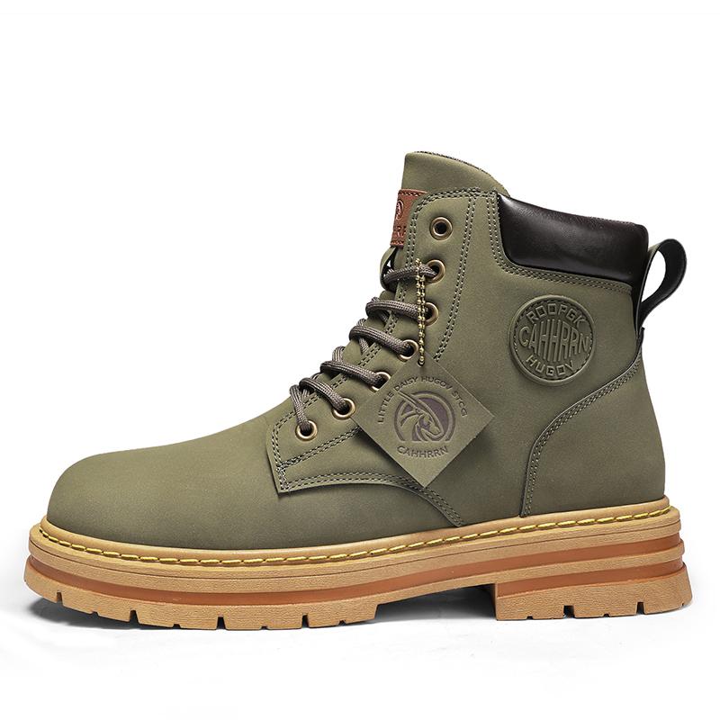 Man Shoes Military High Top Winter Lace-Up Botas Hombre Men Leather Shoes Fashion Motorcycle Men Ankle Boots Men Boots