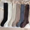 Wool Calf Socks Women'S Autumn And Winter Thickened Thermal Long Tube And Knee Socks Solid Color Jk Japanese Student Women'S Socks