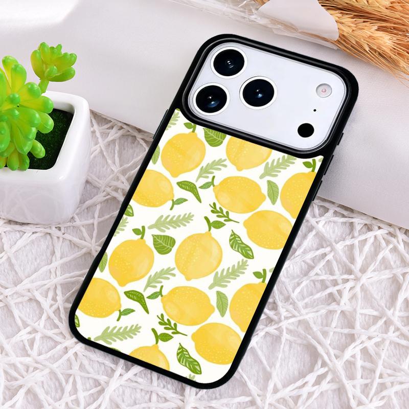

Tropical Summer Fruit Lemon Shockproof Phone Case for iPhone 17 Air 16e 15 11 12 14 13 Pro Max Cover Coque iPhone 13 Pro Max