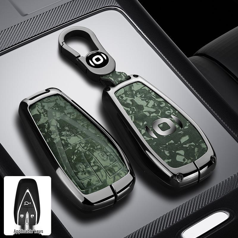 Changan Qiyuan A05/A06/A07 Schlüsseletui - Q05 125MAX Fernbedienung Metallgehäuse mit Leder-Druckknopf