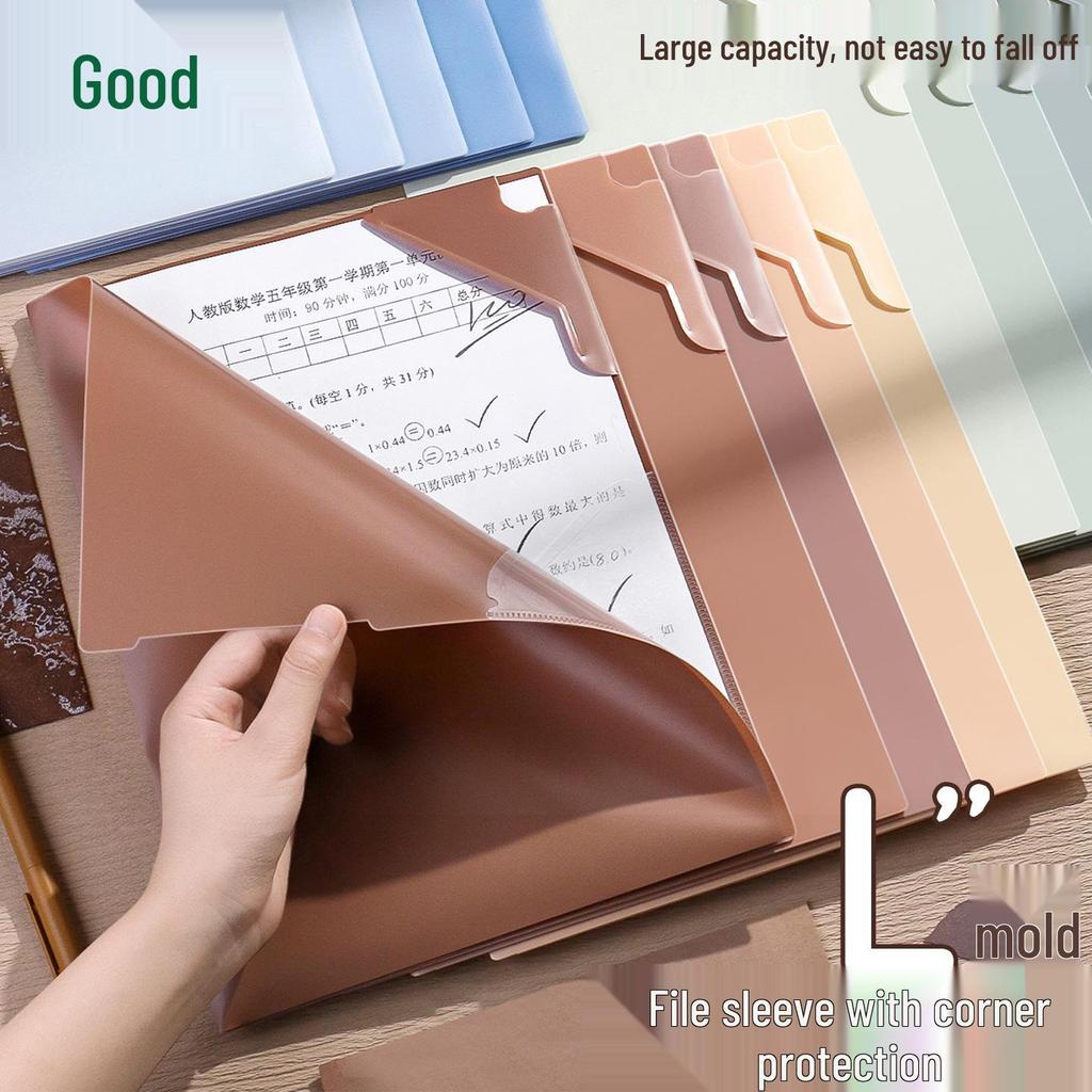 E3103 Transparent A3/A4 Folder & Loose-Leaf Paper Clip for Junior High School Students