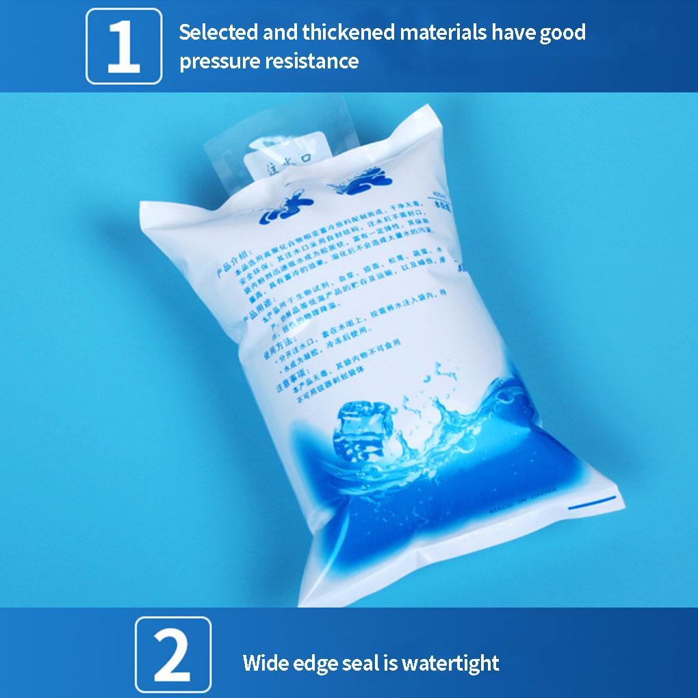 10PCS Reusable Ice Bag Water Icing Cooler Bag Pain Cold Compress Drinks Refrigerate Food Keep Fresh Gel Dry Ice Pack