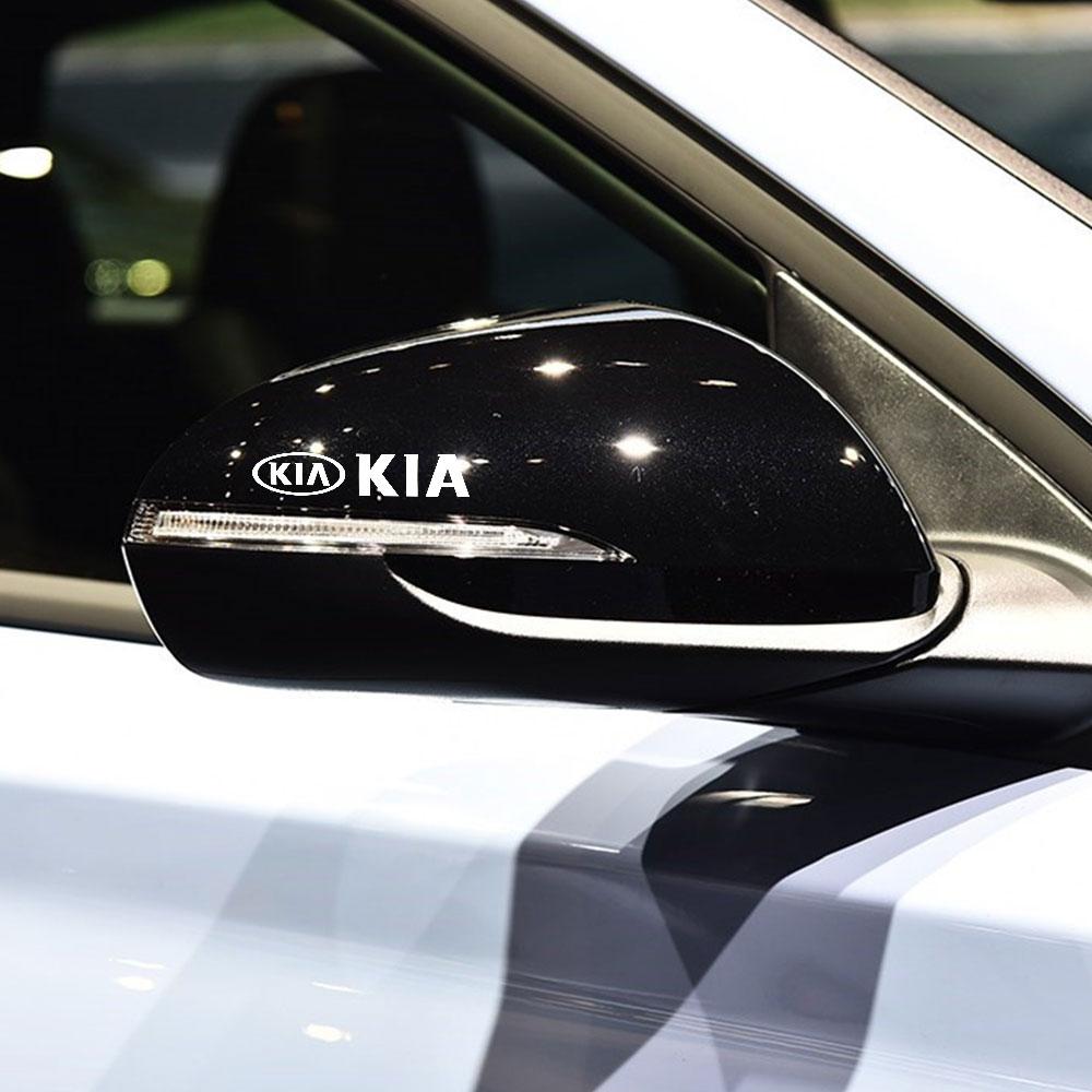 4 Pack PVC Car Logo Side Body Fuel Tank Cover Trunk Logo Sticker Accessories for Kia Rio Soul Seltos Forte K5 K3 Niro Sorento St