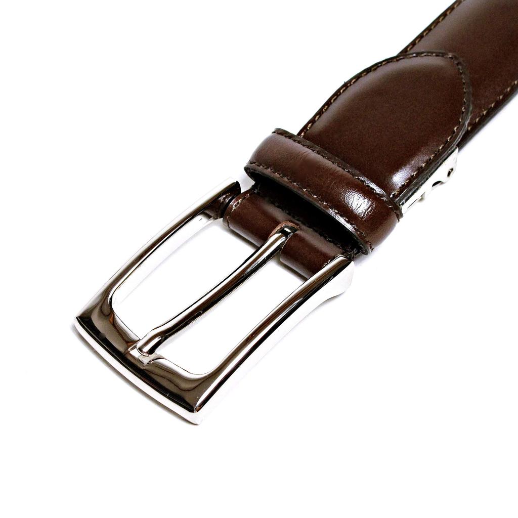 [KIETH] Men's Business Belt, Smooth Leather, Cowhide, Dark Brown, 30mm Width, One Size Fits All, Over 50 Years of History and Craftsmanship, Made In