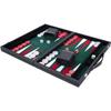 Backgammon de luxe 47 cm x 38 cm x 2,7 cm pro. et loisirs (vert/rouge/blanc)