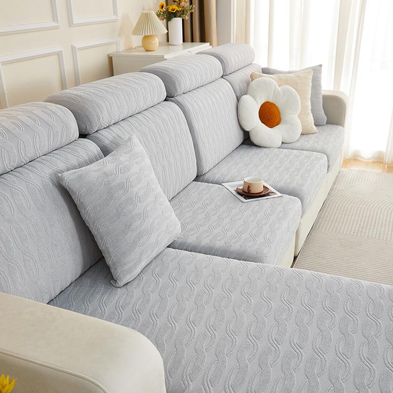 Neuer Sofabezug aus Jacquard-Samt, universelles All-Inclusive-Wohnzimmerkissen, universelle, kratzfeste, elastische Sofakappe für alle vier Jahreszeiten