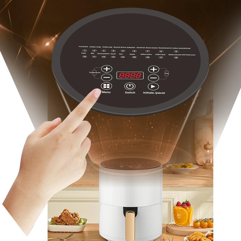 6L velká vzduchová fritéza, multifunkční digitální vzduchová fritéza bez oleje, elektrická trouba, sušička, vzduchová fritéza s LED dotykovým panelem