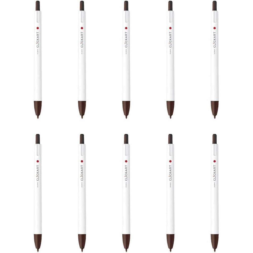 Zebra Water-based Pen, Clickart Dark, 10 Pens, B-WYSS22-DE