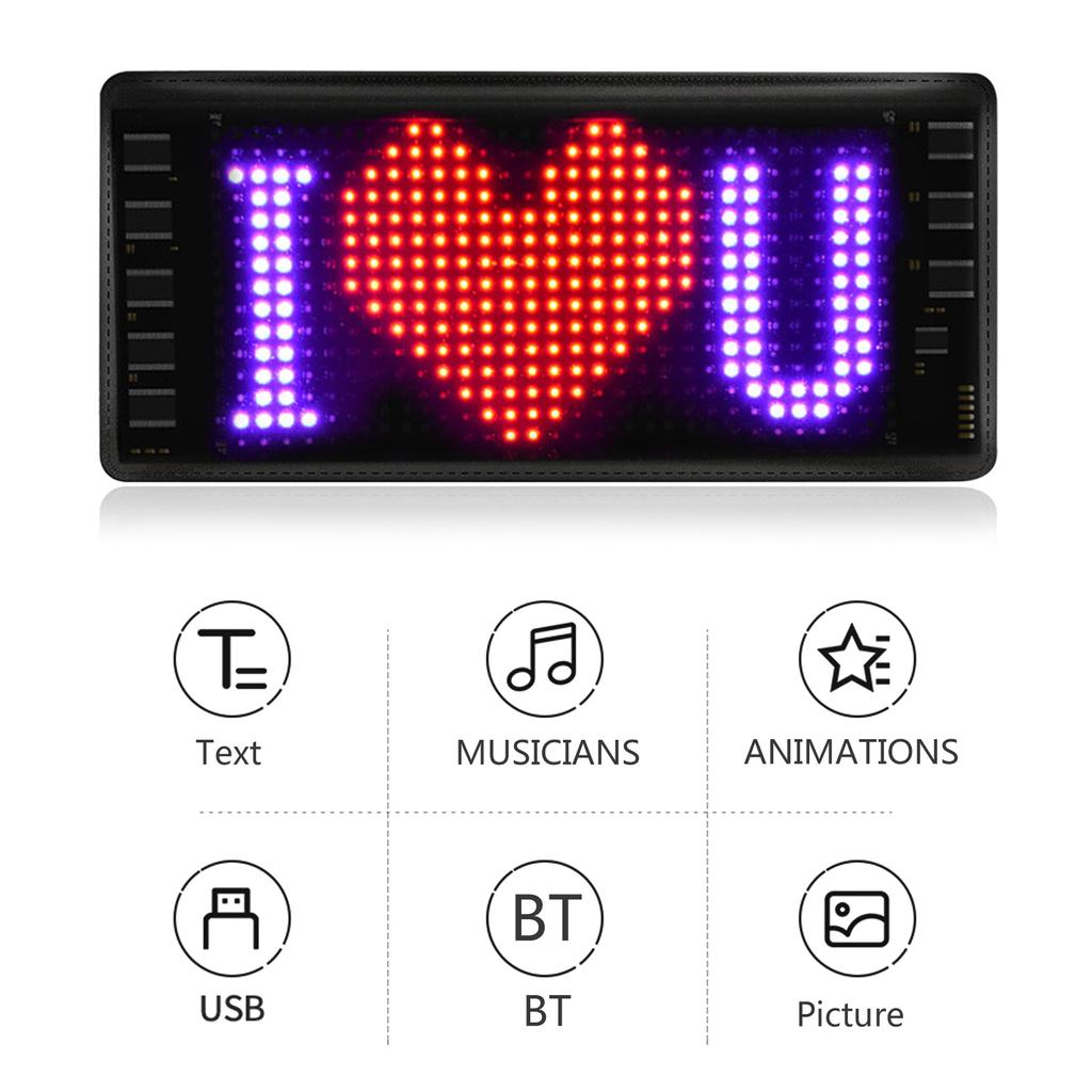 Vibrant LED Emoticon Display for Expression Advertising Panel Flexible Graffiti Scrolling Animation Display BluetoothAPP
