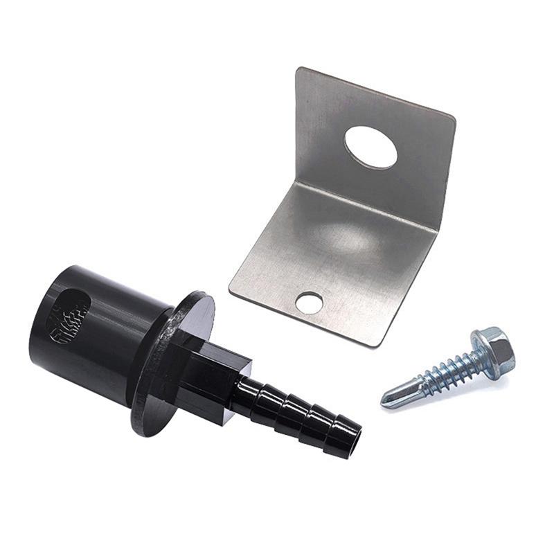 

Remote Mount Fuel Tank Vent Roll Over Valve With Bracket Kit Rollover Check Valve For Holley Sniper EFI 5/16 Hose Barb чорний