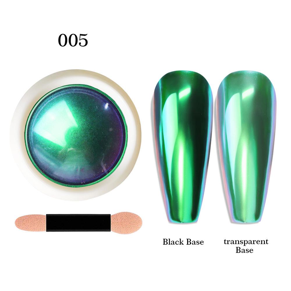 12 Colors Optical Chameleon Mirror Powder, Nail Glitter Laser Powder, DIY Nail Art Decoration Material, Shimmering Color-Shifting Effect