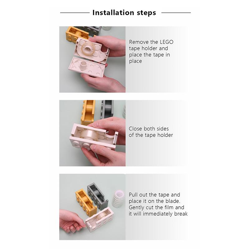 Praktyczny, trwały dozownik taśmy do samodzielnego montażu Bezpieczny prostokątny dozownik taśmy